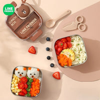 LINE FRIENDS 兒童卡通不銹鋼餐具飯盒（附保溫飯袋）🐻🍴✨