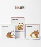 LINE FRIENDS 韓式可愛陶瓷自備沾料碟餃子盤