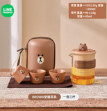 LINE FRIENDS 便攜陶瓷旅行功夫茶具套裝