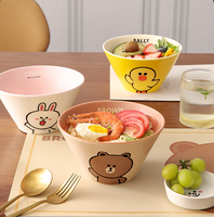 LINE FRIENDS 斗笠沙拉碗 🍜🥗 拉麵碗 🐻✨